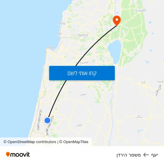מפת יעף למשמר הירדן