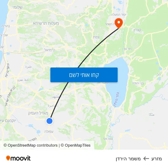 מפת מזרע למשמר הירדן