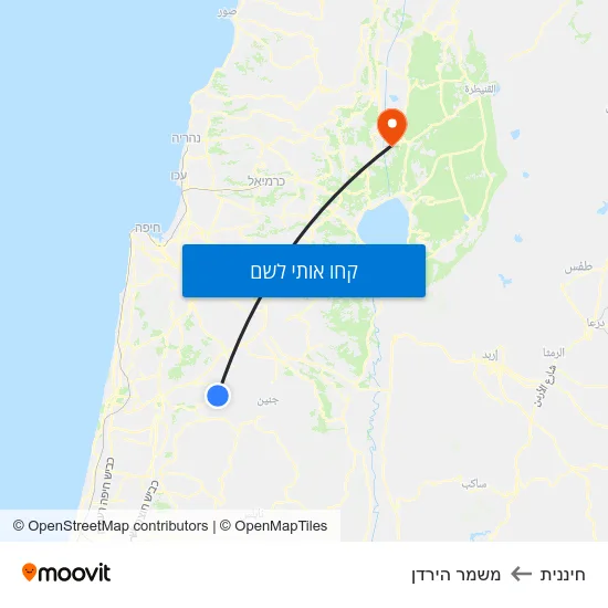 מפת חיננית למשמר הירדן