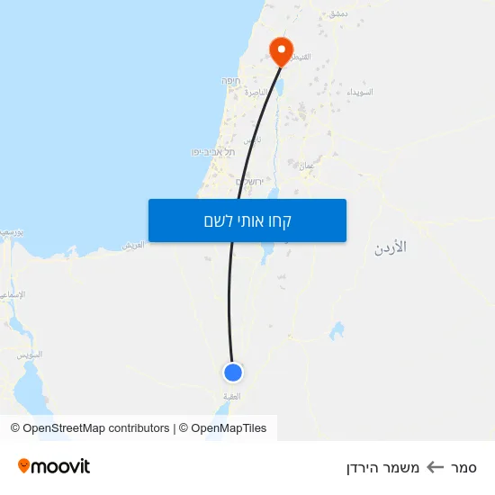 מפת סמר למשמר הירדן