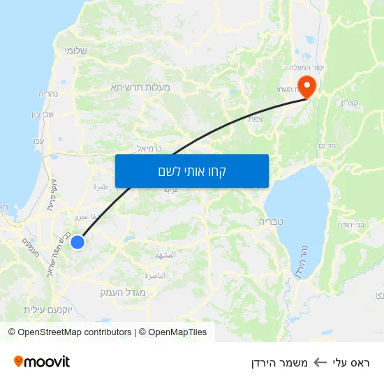 מפת ראס עלי למשמר הירדן