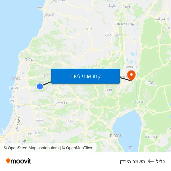 מפת כליל למשמר הירדן