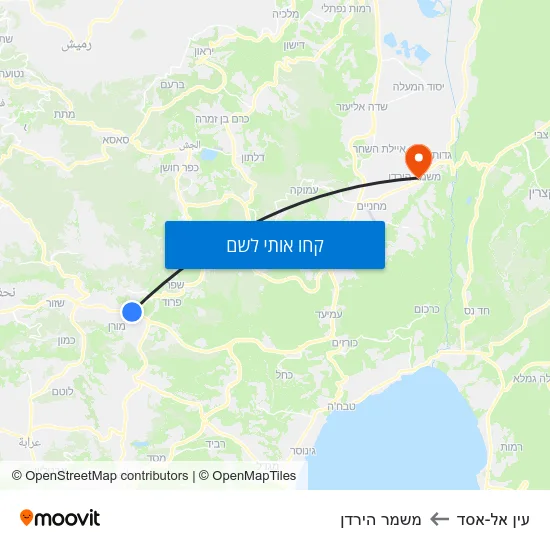 מפת עין אל-אסד למשמר הירדן