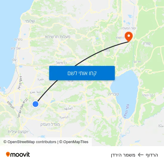מפת הרדוף למשמר הירדן