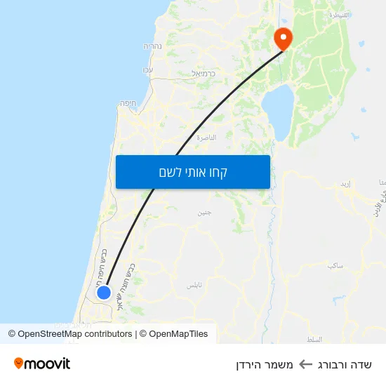 מפת שדה ורבורג למשמר הירדן