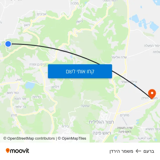 מפת ברעם למשמר הירדן