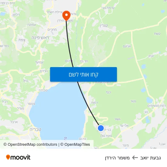מפת גבעת יואב למשמר הירדן