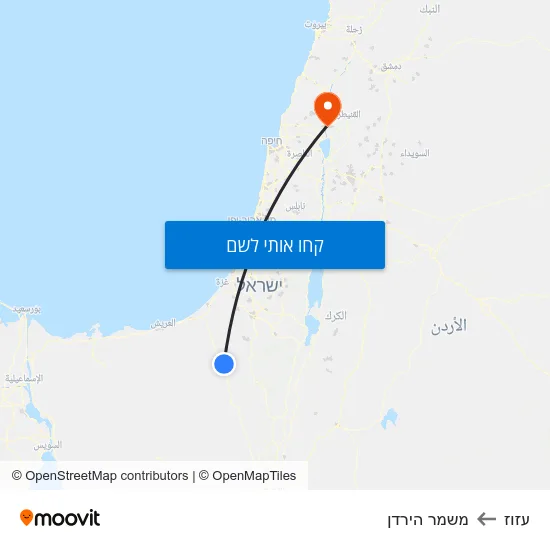 מפת עזוז למשמר הירדן