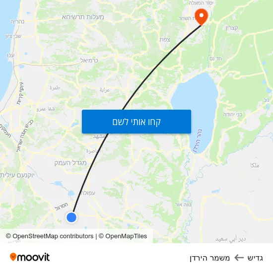 מפת גדיש למשמר הירדן