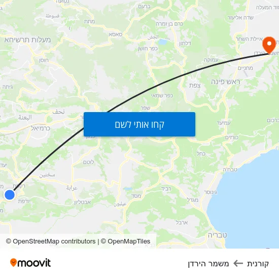 מפת קורנית למשמר הירדן