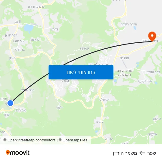 מפת שפר למשמר הירדן