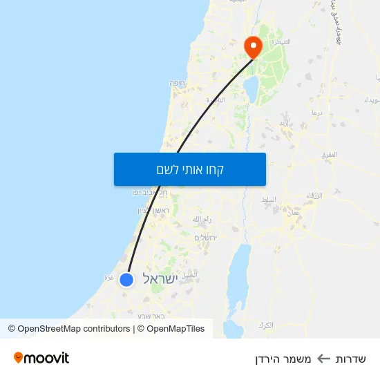 מפת שדרות למשמר הירדן