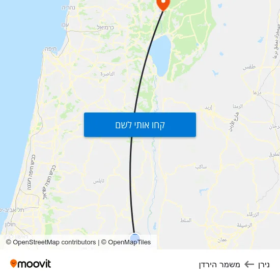 מפת נירן למשמר הירדן