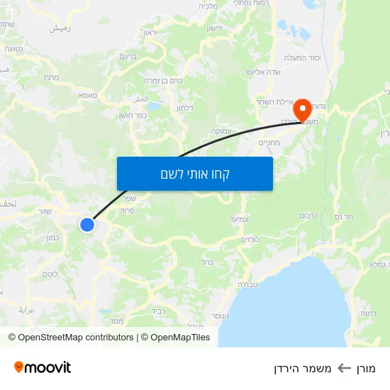 מפת מורן למשמר הירדן