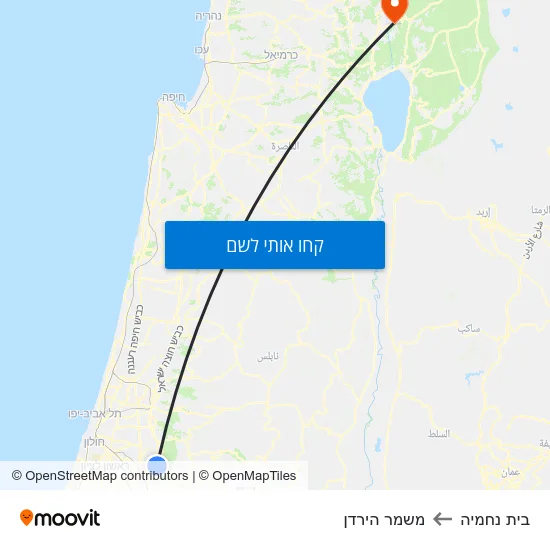 מפת בית נחמיה למשמר הירדן