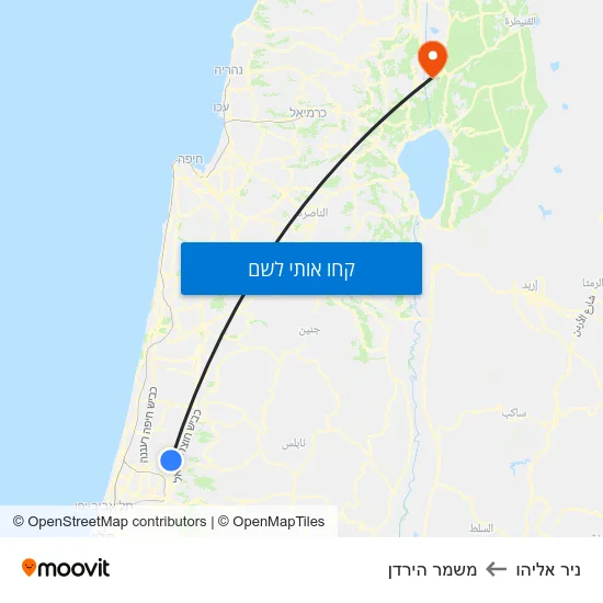 מפת ניר אליהו למשמר הירדן