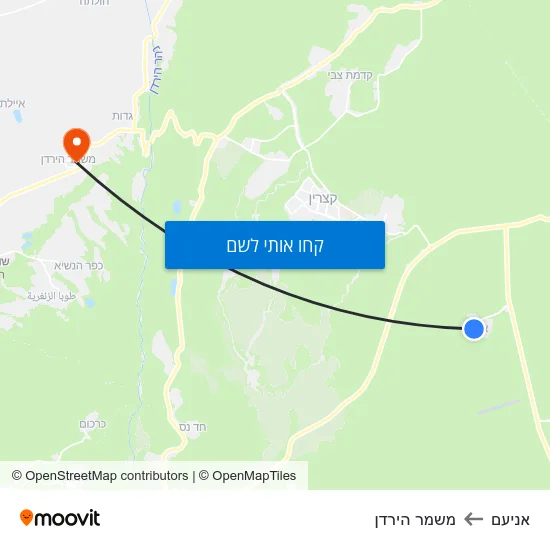 מפת אניעם למשמר הירדן