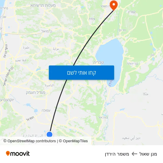 מפת מגן שאול למשמר הירדן