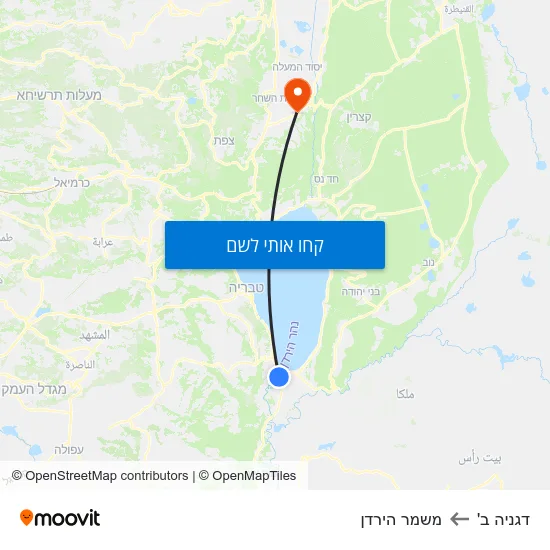 מפת דגניה ב' למשמר הירדן