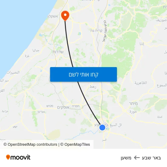 מפת באר שבע למשען