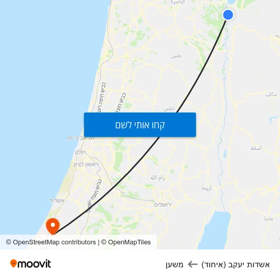 מפת אשדות יעקב (איחוד) למשען