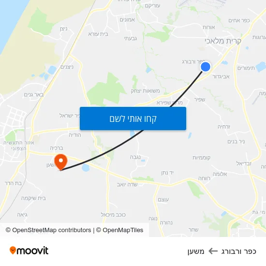 מפת כפר ורבורג למשען