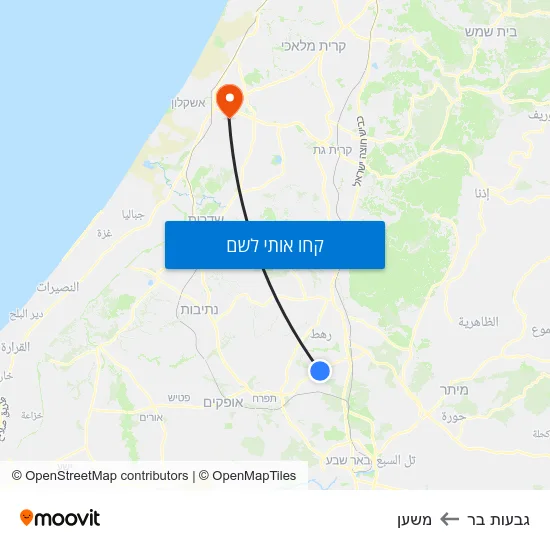 מפת גבעות בר למשען