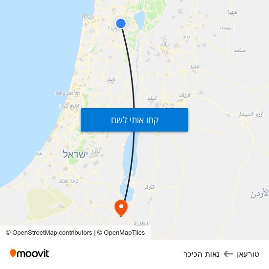 מפת טורעאן לנאות הכיכר