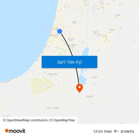 מפת נחשונים לנאות הכיכר