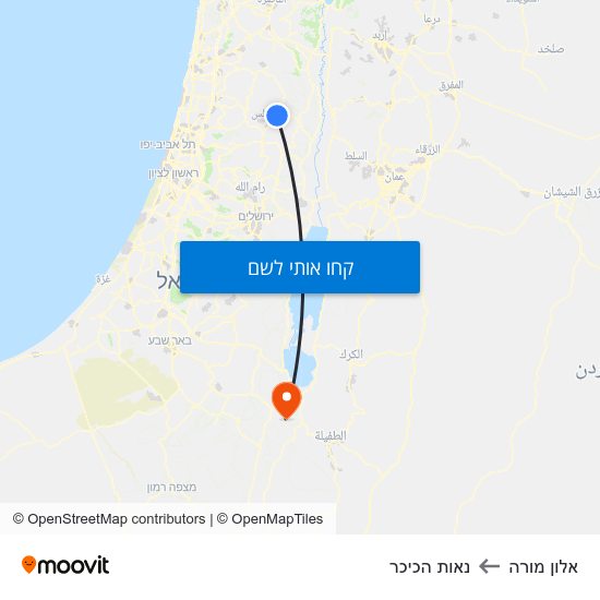 מפת אלון מורה לנאות הכיכר