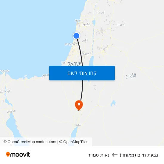 מפת גבעת חיים (מאוחד) לנאות סמדר