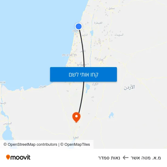 מפת מ.א. מטה אשר לנאות סמדר