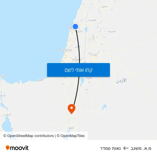 מפת מ.א. משגב לנאות סמדר