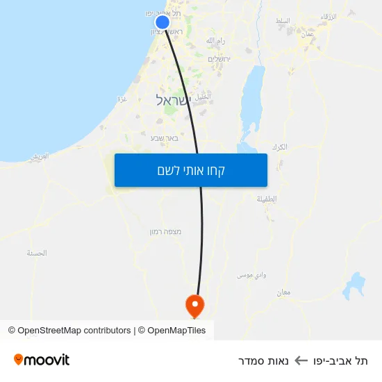 מפת תל אביב-יפו לנאות סמדר