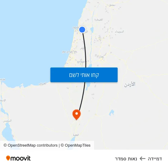 מפת דמיידה לנאות סמדר