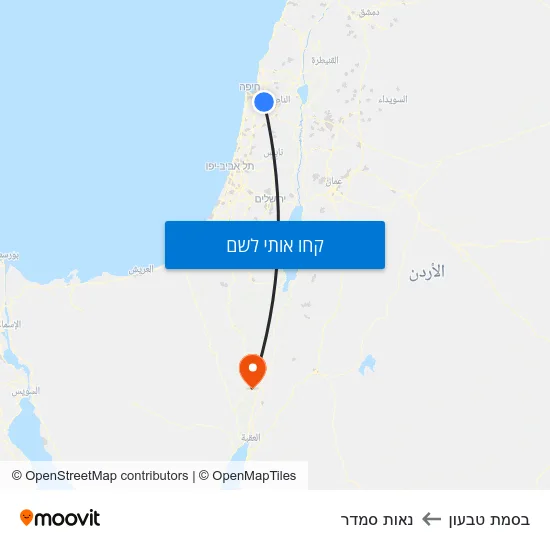 מפת בסמת טבעון לנאות סמדר