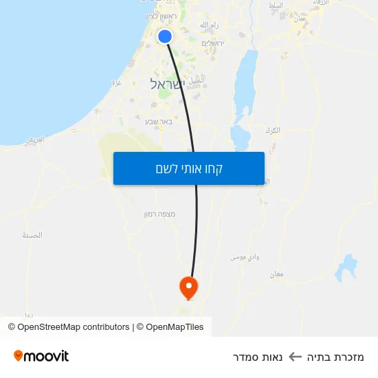 מפת מזכרת בתיה לנאות סמדר