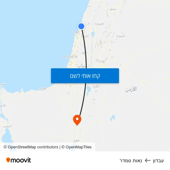 מפת עבדון לנאות סמדר