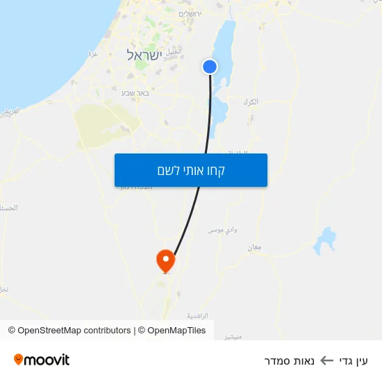 מפת עין גדי לנאות סמדר