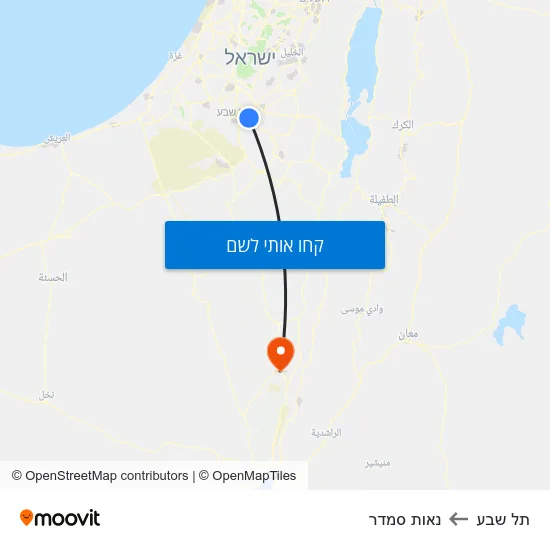 מפת תל שבע לנאות סמדר