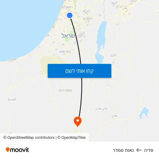 מפת פדיה לנאות סמדר