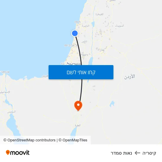מפת קיסריה לנאות סמדר