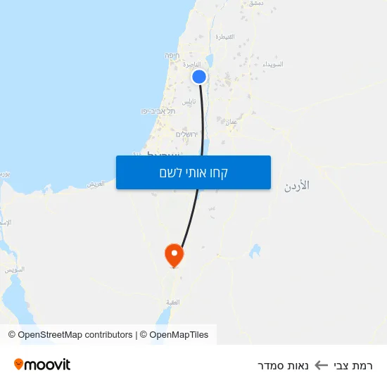 מפת רמת צבי לנאות סמדר
