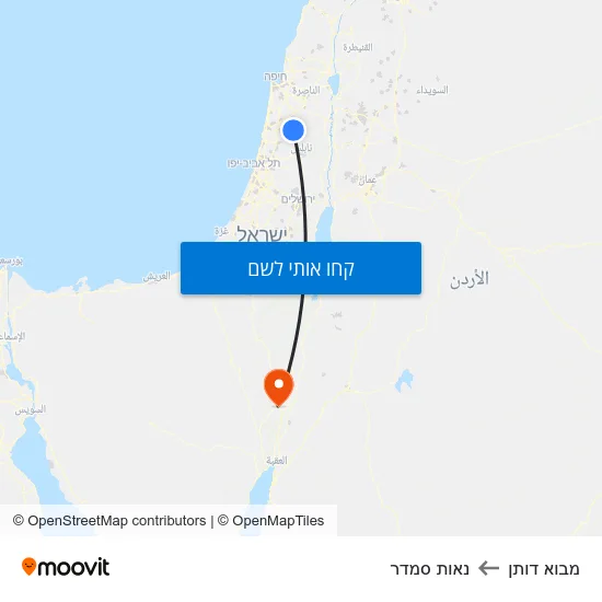 מפת מבוא דותן לנאות סמדר