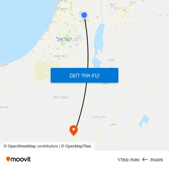 מפת פסגות לנאות סמדר