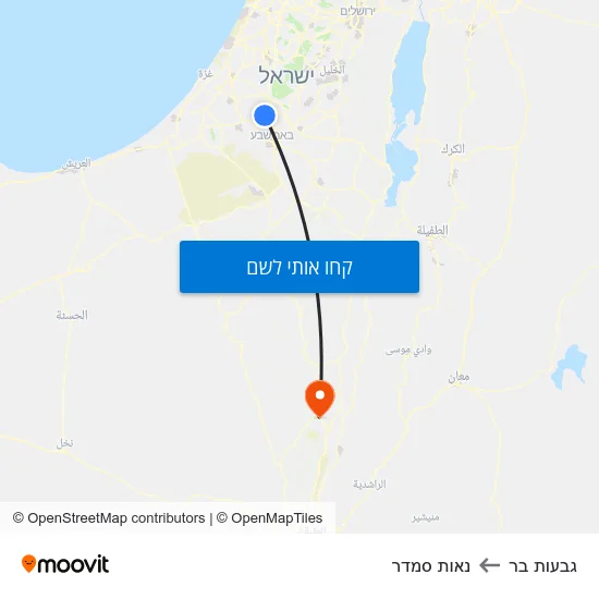 מפת גבעות בר לנאות סמדר