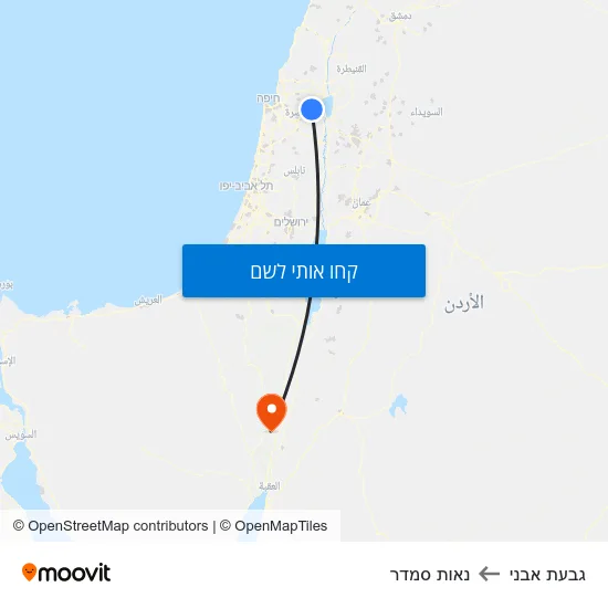 מפת גבעת אבני לנאות סמדר