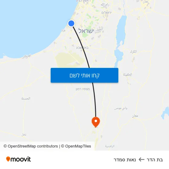 מפת בת הדר לנאות סמדר