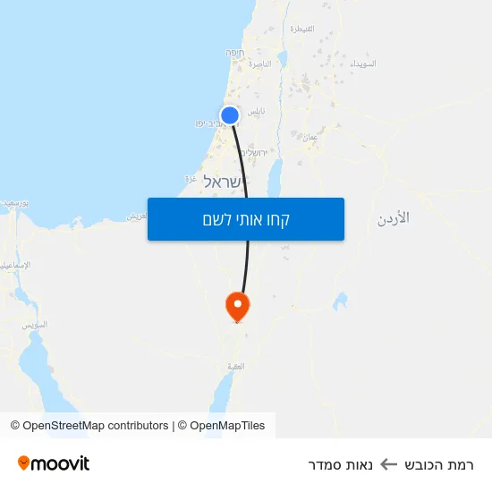 מפת רמת הכובש לנאות סמדר