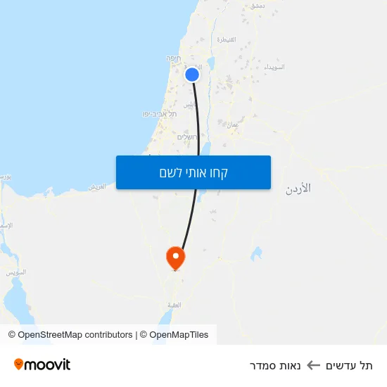 מפת תל עדשים לנאות סמדר